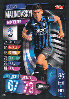 Ruslan Malinovskyi Atalanta BC 2019/20 Topps Match Attax CL #ATA6